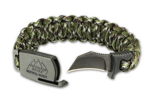 NEW Outdoor Edge Large Camo Para-Claw Paracord Knife Bracelet Survival Tactical
