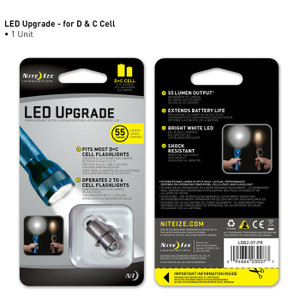 NEW Nite Ize C or D Cell LED Upgrade Flashlight Maglite LRB2-07-PR NEW Nite Ize C or D Cell LED Upgrade Flashlight Maglite LRB2-07-PR