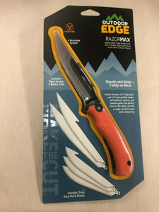 NEW Outdoor Edge RazorMax Orange Replaceable Razor Blade Knife 3.5" & 5" Blades