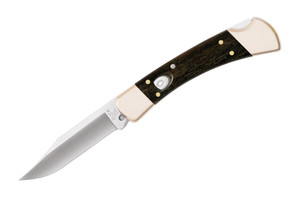 Buck 0110BRSA Automatic Knife Ebony Handle Brass Bolsters 420HC Buck 0110BRSA Automatic Knife Ebony Handle Brass Bolsters 420HC
