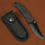 Stone River Gear Ceramic Folding Knife with Rubberized Handle & Belt Sheath 4RCB