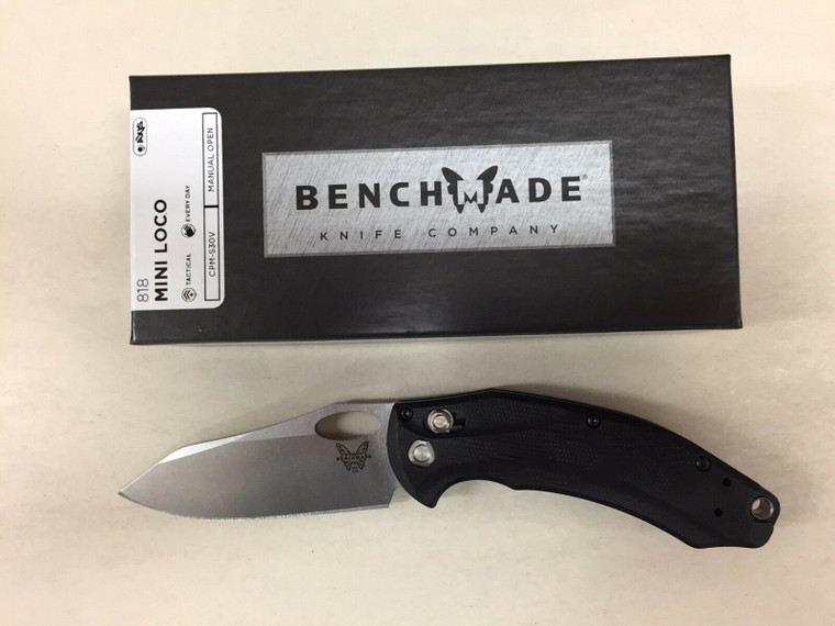Benchmade 818 Mini Loco Reverse Tanto Blade Axis Lock Thumb Hole G10 S30V