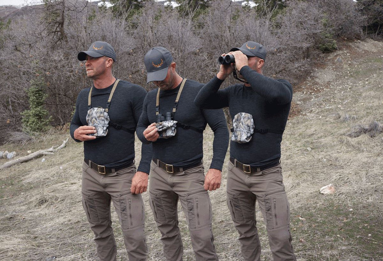 NEW Alpine Innovations Bino Slicker XD Harness Vanish Tan Camo Binocular Cover Big Sky