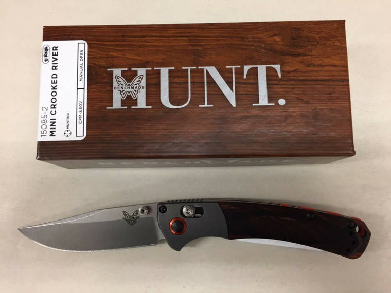 NEW Benchmade 15085-2 Mini Crooked River Folding Blade Hunting Knife CPM-S30V