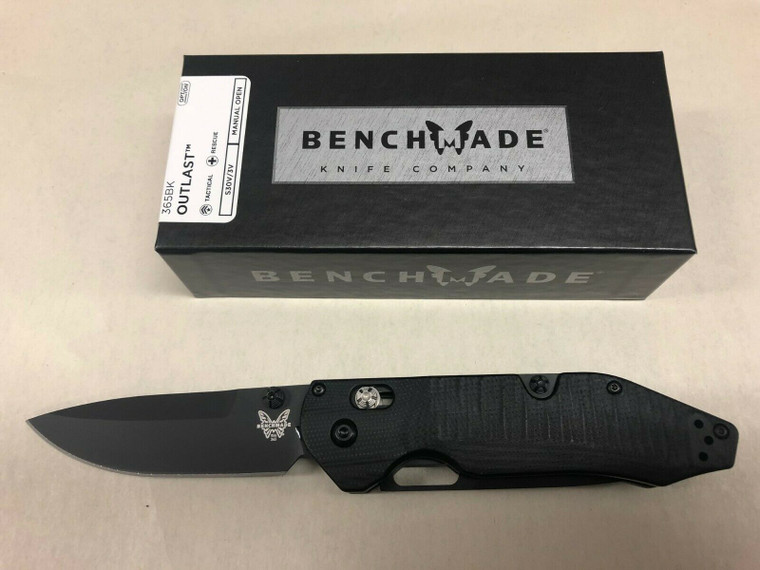 NEW Benchmade 365BK Outlast Rescue Tool Knife Fine Edge Fully Serrated & Hook