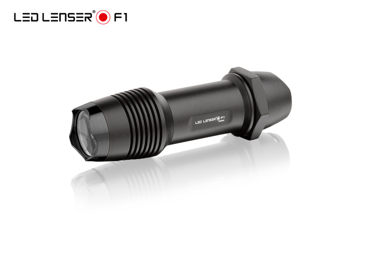 LED Lenser F1 LED Flashlight 400 Lumens 3 Modes - High Low Strobe LEDLENSER