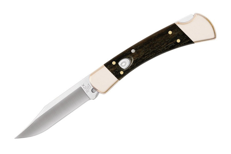 Buck 0110BRSA Automatic Knife Ebony Handle Brass Bolsters 420HC