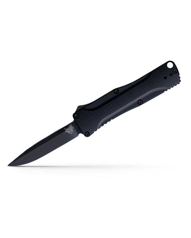 Benchmade 4850BK Om OTF Auto Clip Point Black Blade