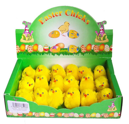 4cm Chenille Chicken (Box 18)