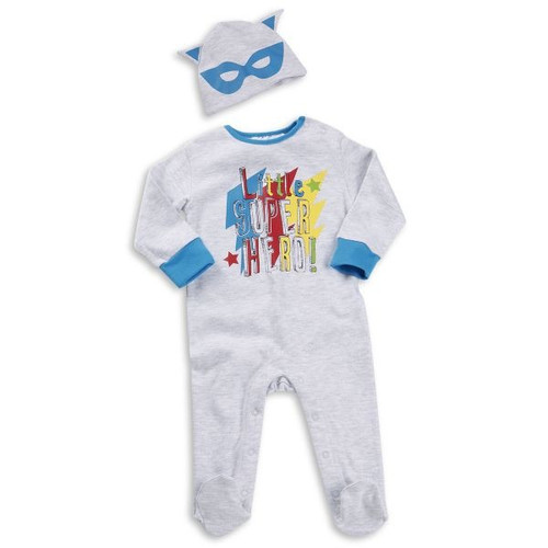 Babytown Babies Superhero Sleepsuit and Hat (NB - 12 Months)