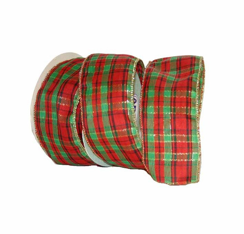 Wired Tartan Ribbon (50mm x 10 yards) 