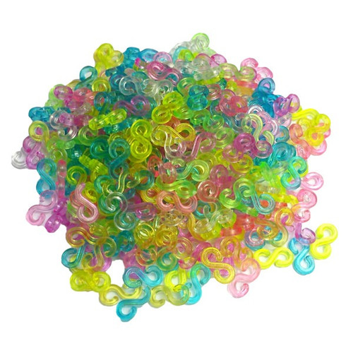 Multi-Coloured S-Hooks for Loom Bands pk 150