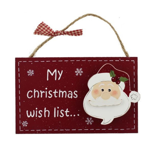 Mdf Hanging Decoration - My Christmas Wish List Mdf Hanging Decoration - My Christmas Wish List