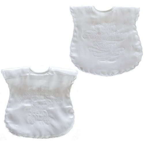 Soft Touch Large Satin Christening Bib