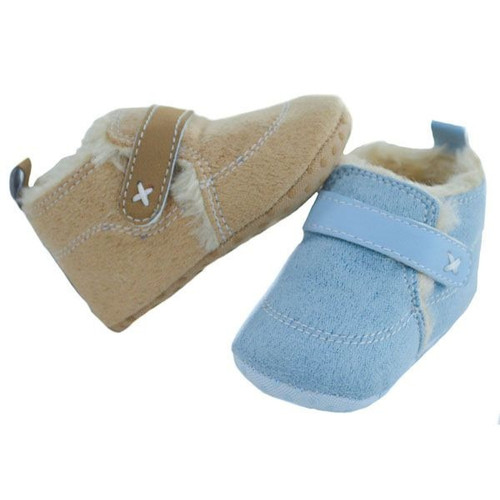 Soft Touch Suede Shoes With Fur Lining (NB - 12 Months) (Assorted Designs)