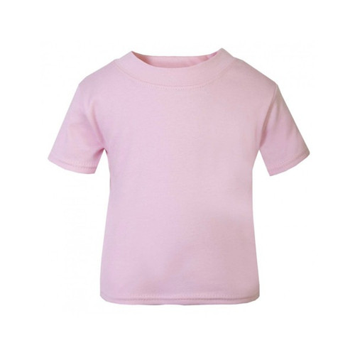 Baby Pink Unbranded Toddler Cotton Short Sleeve T-shirt 5-6y