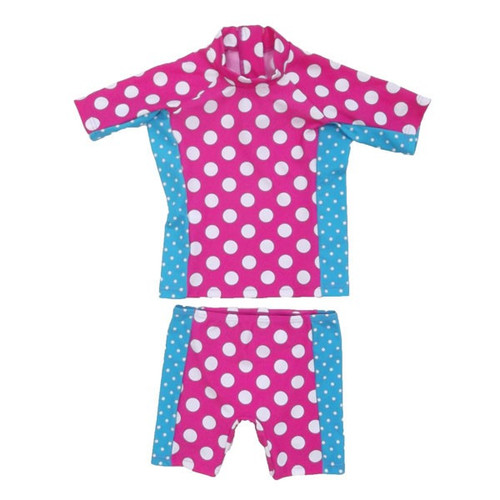 Girls Sun Safe Tshirt and Swim Short Set (2-7 Years) 