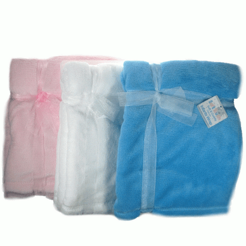 Plain Coral Microfibre Wrap by soft touch (Assorted Designs)