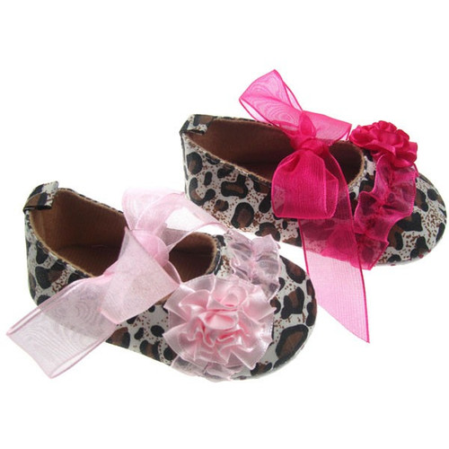 Pair Of Girl Shoes In Hanger & Polybag  by Soft Touch - Light Pink (Assorted Designs)