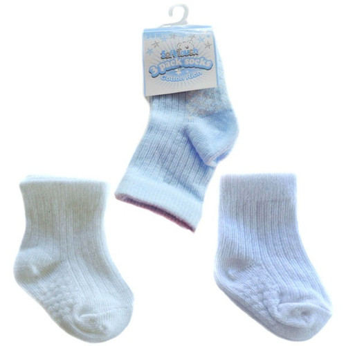 Boys 3 Pack Ribbed Socks  by Soft Touch