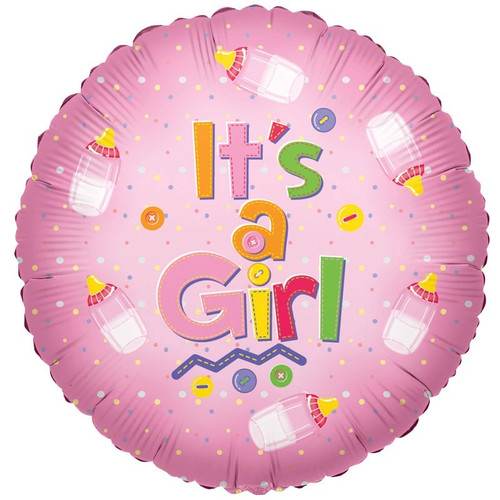 Its a Girl Baby Bottle  Balloon