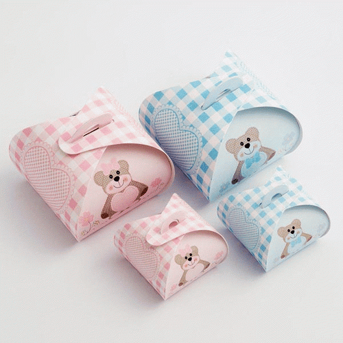 Teddy Bear Blue -Tortina Favour Box 40x40x35mm Teddy Bear Blue -Tortina Favour Box 40x40x35mm
