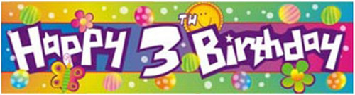 Happy 3rd Birthday Banner