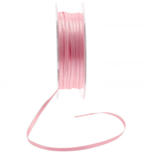 Soft Pink Satin Ribbon (3mm) Soft Pink Satin Ribbon (3mm)