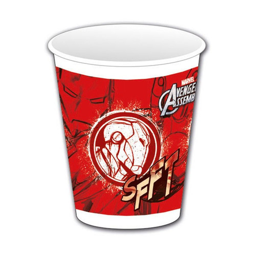 Marvels Avengers - Iron Man Plastic Party Cup 200ml - pack of 8