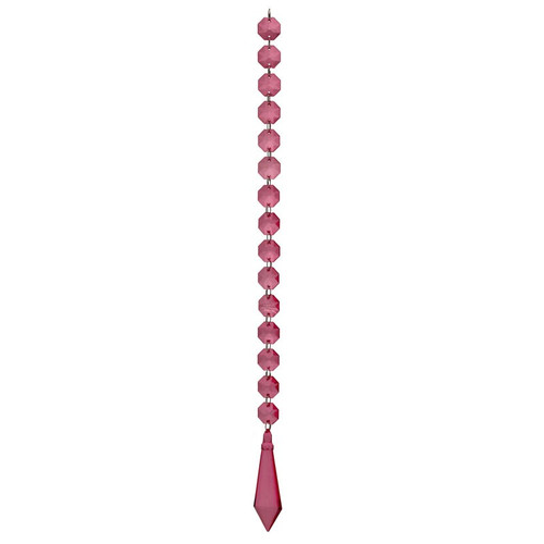Cerise Acrylic Ensiform Prism Garland (50cm)