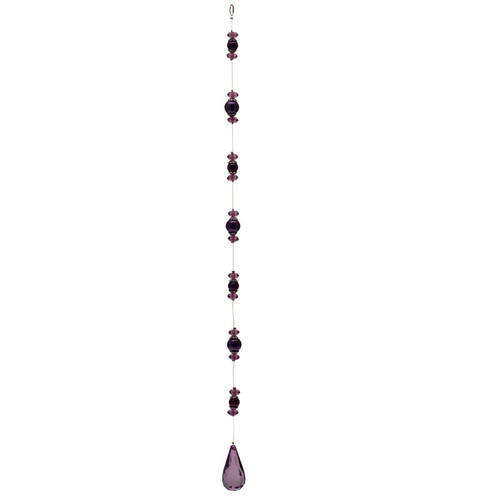 Purple Acrylic Teardrop Prism & Pearl Garland (50cm)