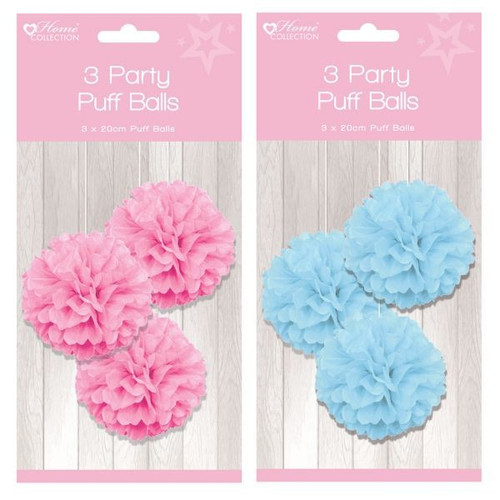 Party Puff Balls X 3 Party Puff Balls X 3