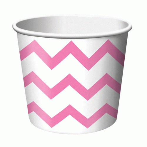 Candy Pink Chevron Stripe Treat Cups  - 6pk Candy Pink Chevron Stripe Treat Cups  - 6pk