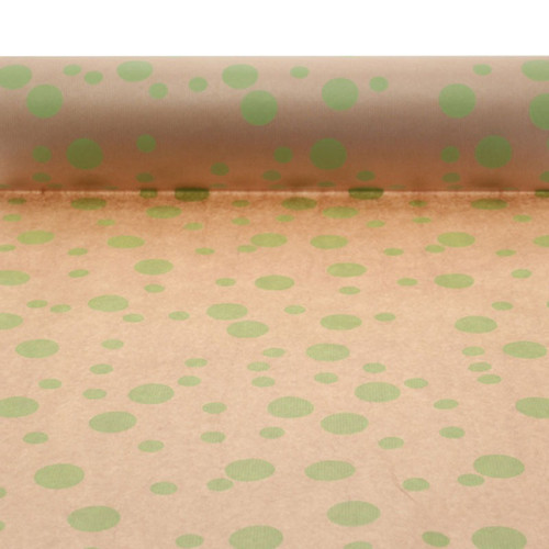 Nature Kraft Paper With Lime Multi Dots