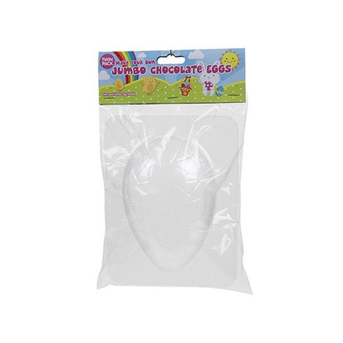 2pk Jumbo Chocolate Egg Mould  20 X 15cm In Polybag Header