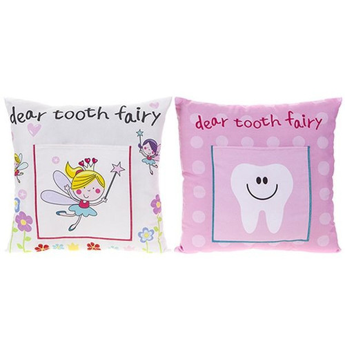 30x30cm Tooth Fairy Cushion Girl Design 2 Assorted 30x30cm Tooth Fairy Cushion Girl Design 2 Assorted