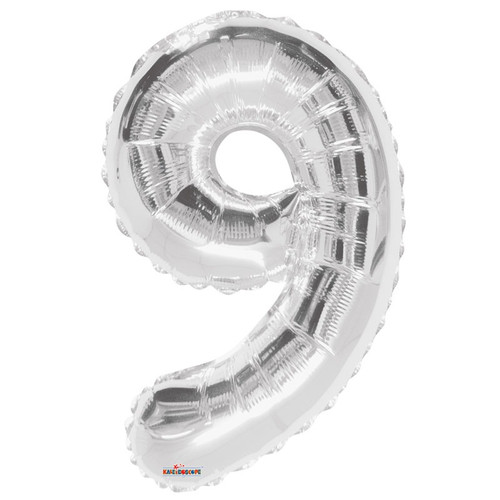 34 inch Number Balloon - 9 - Silver 34 inch Number Balloon - 9 - Silver
