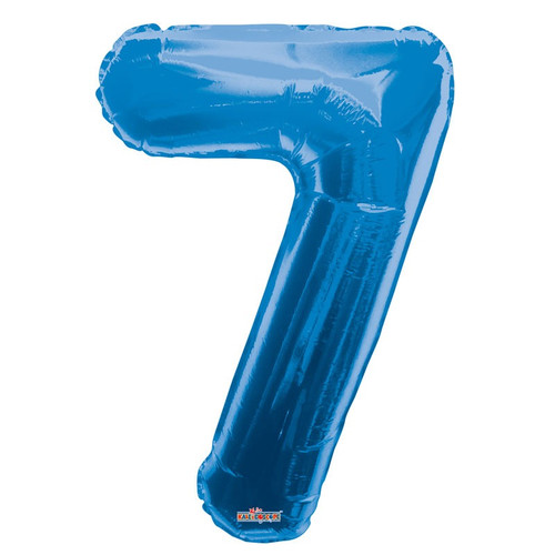 34 inch  Number Balloon - 7 - Royal Blue