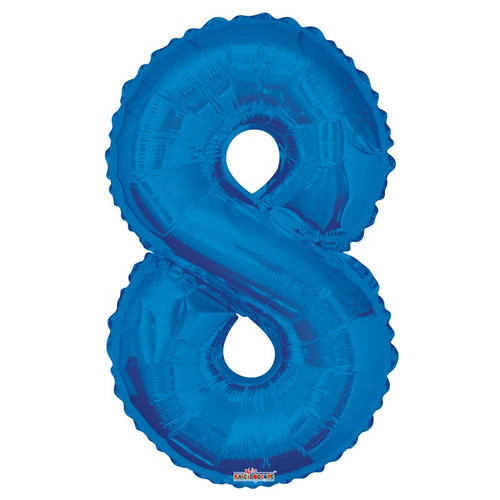 34 inch  Number Balloon - 8 - Royal Blue