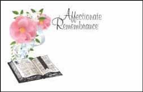 Bible & Flowers Affectionate Remembrance