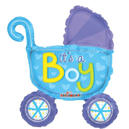 14 inch Baby - Baby Stroller Boy Mini Shape  Balloon