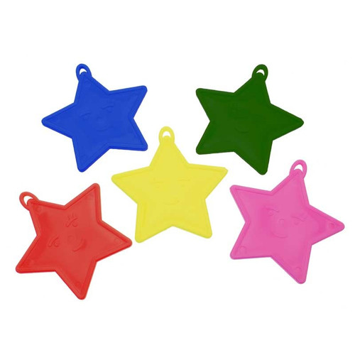 Assorted Primary Star Shape Balloon Weight Assorted Primary Star Shape Balloon Weight