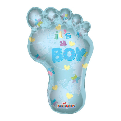 36 inch Baby - Baby Boy Footprint Shape  Balloon