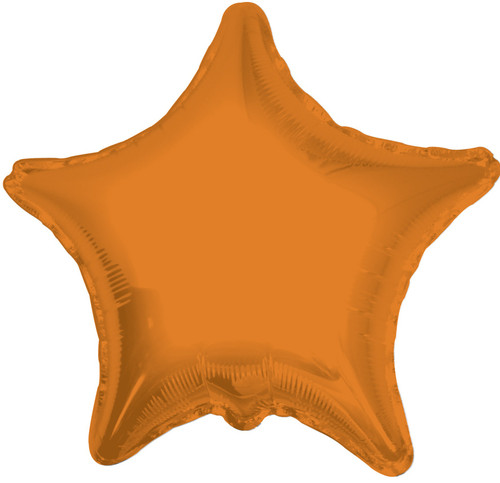 22 inch Star - Orange  Balloon
