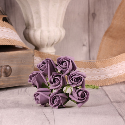 Bunch of 8 Mauve Foam Tea Rose Bud Bunch of 8 Mauve Foam Tea Rose Bud