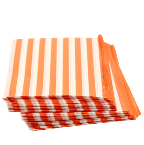 Small Orange Candy Stripe Bags Small Orange Candy Stripe Bags