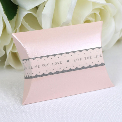 Pale Pink Satin Pillow Favour Box Pale Pink Satin Pillow Favour Box