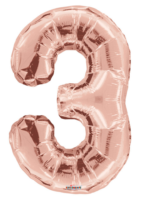34" Number Balloon - 3 - Rose Gold 34" Number Balloon - 3 - Rose Gold