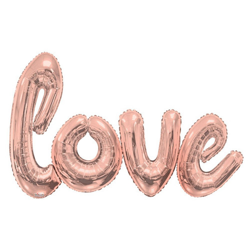 Giant Rose Gold Love Script Balloon Giant Rose Gold Love Script Balloon