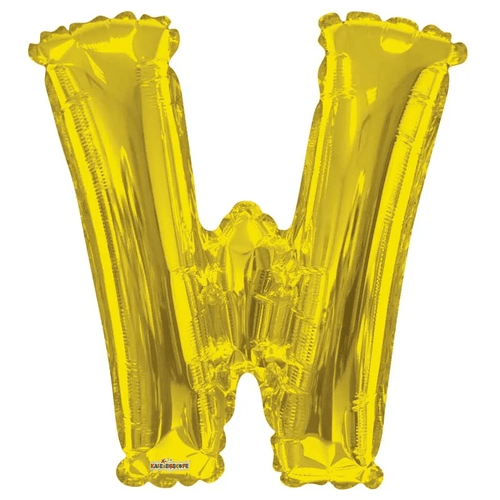 34" Letter Balloon - W - Gold 34" Letter Balloon - W - Gold